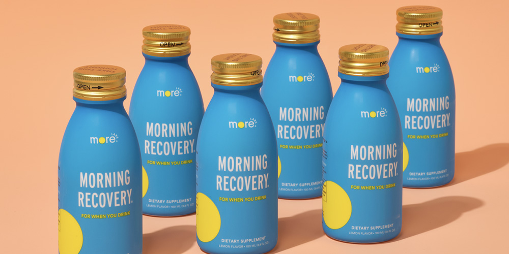 bottles of Morning Recovery drink