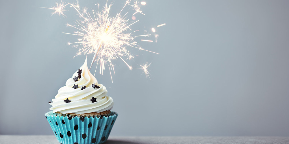 cupcake with a sparkler