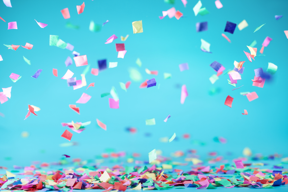 falling pieces of paper